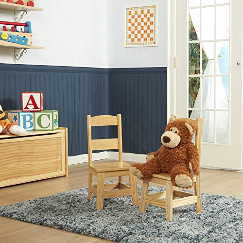 Melissa & Doug Wooden Chairs, Set of 2 Blonde Furniture for Playroom
