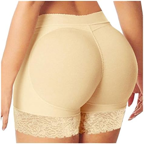 SportsWell Women Lace Butt Lifter Padded Panties Hip Enhancer Shapewear Underwear Apricot XL