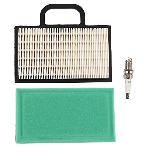 Harbot Air Filter Cartridge with Pre-Cleaner Spark Plug for Husqvarna LGT2654 GTH2448T YTH2242T YTH2348 YTH2448T YTH2454T Cub Cadet RZT22 / RZT50 50" Zero Turn Riding Mower 531307044 499486S 273638S