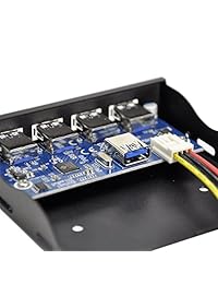 Tendak 3.0 Buje frontal USB de panel metálico de 3,5 pulgadas [Conector de 20 pines y cable adaptador de 2 pies]