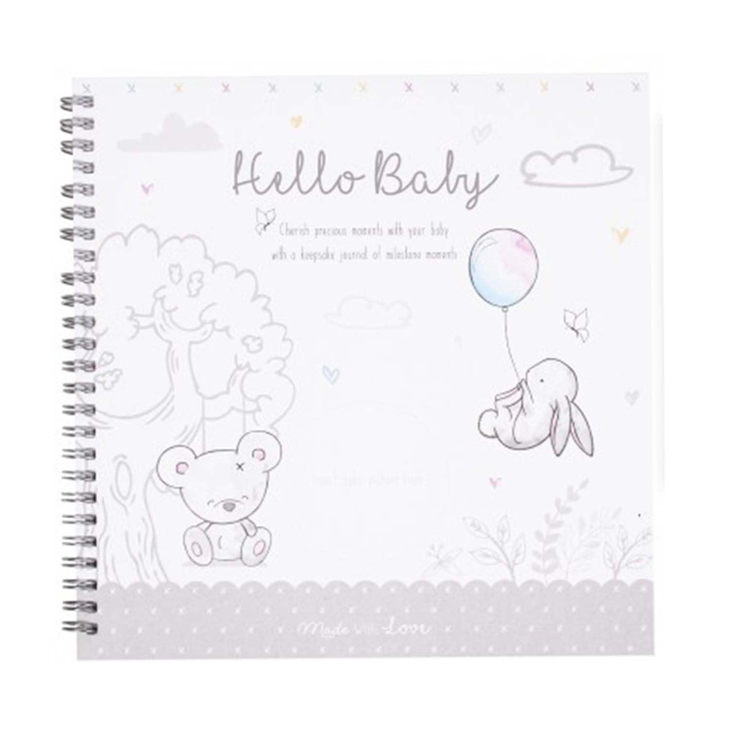 YöL Hugs & Kisses Baby Milestone Journal Keepsake Toddler Newborn Shower Christening Gift Diary