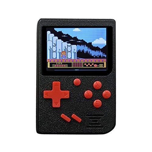 LiPing Retro Mini Handheld Video Game Console Gameboy Built-in 168 Classic Games for Kids Play Fun at Home Office Desk Top Anywhere by (Black)