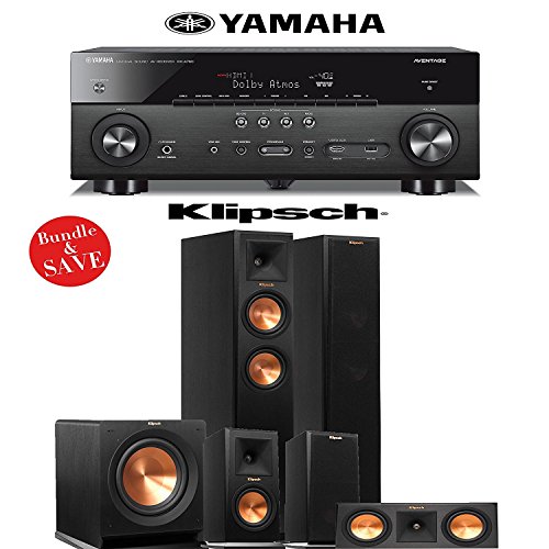 Klipsch RP-250F 5.1 Reference Premiere Home Theater System with Yamaha RX-A760BL 7.2-Ch Network A/V Receiver