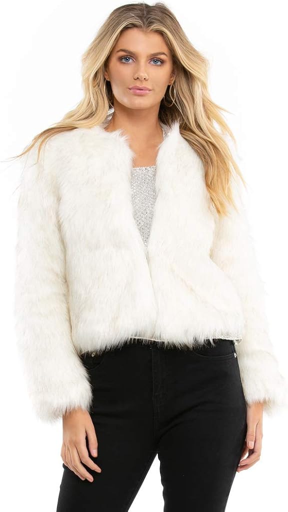 white faux jacket