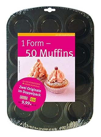 1 Form - 50 Muffins, m. Muffins-Backform