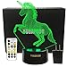 YODAFOOR Unicorn Night Light, 3D Illusion Lamp for Kids, Multicolor Changing with Timing Remote control, Toy Unicorn Birthday Christmas Gifts for Girls Boys Women, Bedroom Unicorn Theme Decor