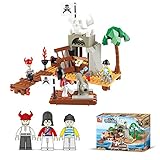 Lightahead DIY Building Blocks Set Pirate Island and mini Figures Construction Kit Toy Set For Kids (142 PCS)