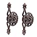 OULII Metal Wall Hook Curtain Drapery Holdbacks Coat Hat Hook Set of 2 (Hollow Flower)