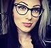 AStyles - Vintage Inspired Gradient Half Tinted Frame Clear Lens Cat Eye Glasses (Black, Clear)
