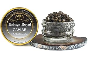 OVERNIGHT SHIPPING- OLMA Kaluga Sturgeon Black Caviar - Large Pearly Grains, Smooth Flavor, Superior Grade - 1 oz / 28 g