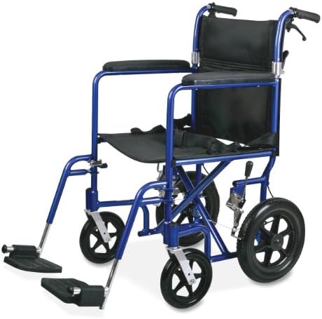 Medline Excel Deluxe Aluminum Transport Wheelchair CHAIR,WHEEL TRANSPORT,BE (Pack of2)