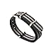 Watch Bands NATO Straps Replacement Watchbands Ballistic Nylon Straps with Stainless Steel Buckle (20mm, Black/Smoke (Bond))