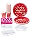 Valentine's Party Bundle, Includes Plates, Napkins, Cups, and Cutlery (Red, Pink, 24 Guests,144 Pieces)