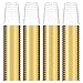 Munfix 100 Gold Plastic Cups 8 Oz Clear Plastic Cups Tumblers Gold Rimmed Cups Fancy Disposable Wedding Cups Elegant Party Cups with Gold Rim