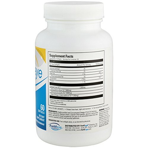 Fortifeye Vitamins Super Omega 3 Fish Oil, Natural Triglyceride Form