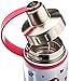 EcoVessel TWIST Kids Insulated Stainless Steel Water Bottle with Dual Opening Top and Tea/Fruit/Ice Strainer/Vacuum Insulated - White Ladybugs - 13 oz.