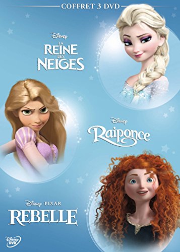 Coffret 3 Dvd - Les Héroïnes : La Reine Des Neiges + Raiponce + Rebelle - Pack
