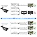 ZOSI 4 Pack 1080P 1920TVL Home Security Cameras Outdoor Indoor, Night Vision, IP66 Weatherproof 2MP Surveillance Camera, Work For 720P/1080P/5MP/4K HD-TVI,AHD,CVI analog CCTV DVR System (Black)