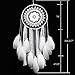 Handmade Medium Large Dream Catchers Decor for Room White Feather Lace Wall Hanging Ornament Decoration