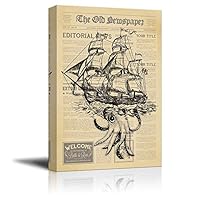 Canvas Wall Art Newspaper Canvas Prints Home Artwork Decoration for Living Room,Bedroom - 12x18 inches