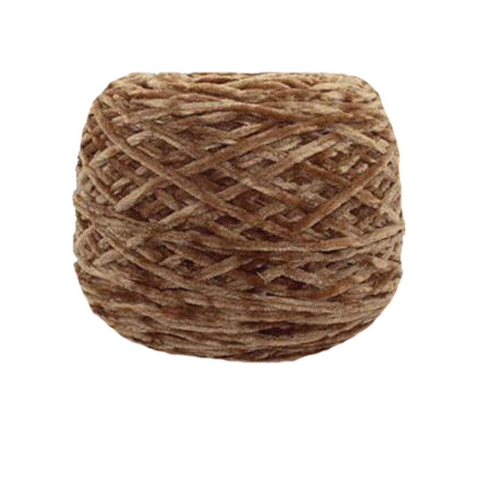 DIY Chunky Yarn 8 oz/250g Chenille Yarn, Coffee Brown, Polyester, Bulky Luxury, Machine Washable, Crochet Hook Size 3.0-4.0 mm, Knitting Needle Size 4.0-5.0 mm