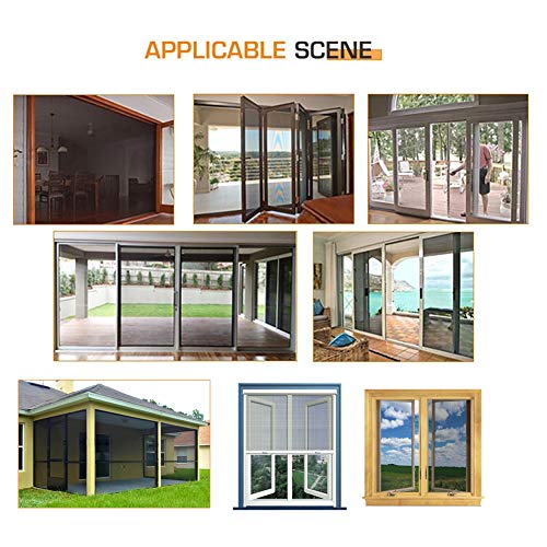 Shatex Roll Window Screen Mesh, DIY Nylon Screen Replacement Mesh Fabric, Anti-Mosquito/Insect Barrier, 48"x75", White