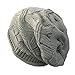 JIN+D Unisex Slouchy Beanie Cap Cable Knit Soft Cozy Oversized Long Hats for Women and Men