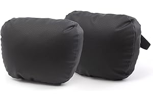 TPARTS Leather Headrest Neck Pillow for Tesla Model Y/X/3/S, Tesla Model 3 Accessories,Tesla Model Y Accessories, Car Neck Pillow for Traveling (Set of 2 Black)