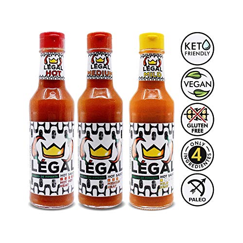 VARIETY PACK of Mild, Medium, and Spicy Hot Sauce Bottles (3) Hot Pack