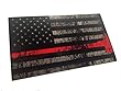 Pack Of 2 - Tattered and Burned FIRE FIGHTER STICKERS Line with Axe United States Flag Tactical Firefighter EMT Paramedics 3m Decal 3.75x2.6" Sticker "SET OF 2" Police STICKERS.