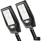 Solar Lights Outdoor Waterproof: 2 Pack LED Solar