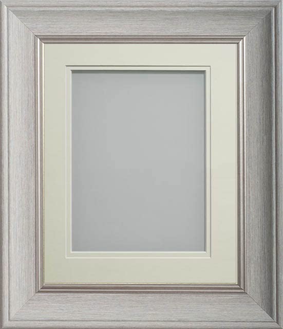 Frame Company Drummond Pale Grey Photo Frame, Double Ivory Mount, 6x4 for 5x3 inch, fitted with perspex