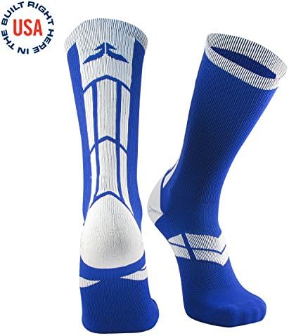 Epivive Velocity Royal Blue & White Football, Basketball, Lacrosse Socks (Large)