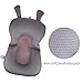 UNAOIWN Baby Bath Cushion, Newborn Bath Anti-Slip Cushion Seat, Infant Floating Bather Bathtub Pad，Shower Bed Security Guaranteed (Pink, Rabbit)