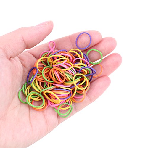 JiaUfmi Pet Rubber Bands for Doll Dog Cat Puppy Stretchy Rubber Bands Elastics Ties Pony Tail Holders Hair Accessories for Doggy Grooming Top Knots, Color Assorted, 170 Pieces