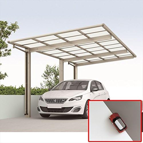 個人宅配送不可 アルミカーポート 1 5台用 四国化成 ライトポート 縦1 5棟 延長 タイプ 2451 ステンカラー ポリカーボネート板 全国一律送料無料 延高 15