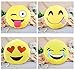 Leegoal Emoji Smiley Emoticon Yellow Round Cushion Pillow Stuffed Plush Toy Doll