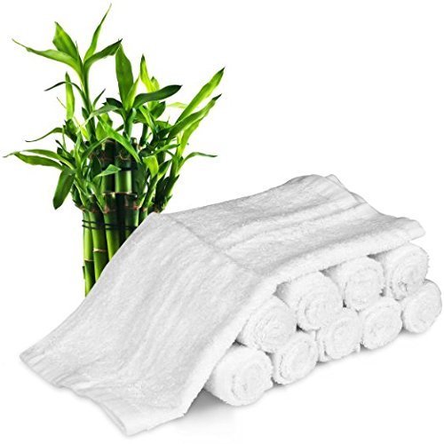 Lapio Baby Towels, 10 ULTRA SOFT Baby Bath Washcloths, 100% Organic Bamboo, Highly Absorbent Premium Quality Towels – Perfect for Newborns with Delicate, Sensitive Skin (10 Pack, 10x10 inches, White)