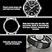 Men's Wrist Watch, Business Casual Analog Quartz Watch with Slim Mesh Band Black Dial by CUENA (Black)