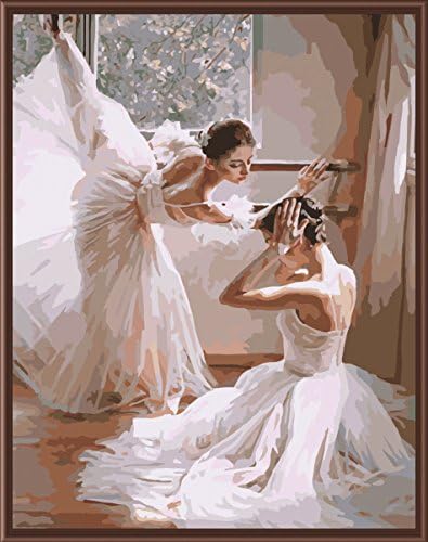 Framed Pictures Painting By Numbers Digital Oil Painting On Canvas Decorative Picture-Balet Dancer G399