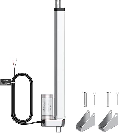Justech 12V Heavy-Duty Linear Actuator 330LBS 8in 200mm IP65 With Brackets