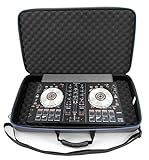 Professional Impact Resistant DJ Controller Carry Case For Pioneer DJ DDJ-SB2 and DDJ-RB Portable Midi Controller , DDJ SB2 Cable - Built in Travel Handle w/ Rugged Outer Shell and Padded Foam