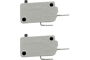 D.I.Accessa KW3A Microwave Oven Door Switch 16A 125/250V Door Interloc (2 pack Normally Open）Microwave Oven Door Switch Replacement Part