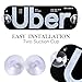 AutoEC Uber Sign, Uber LED Sign Removable Window Decal with Suction Cups, DC 5V USB Adapter Light Logo for Uber and Rideshare Drivers (Blue)