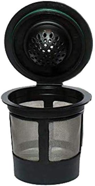 youeneom 12 Pack Reusable Filter Cups Compatible with Keurig K-Cups for Keurig Elite,Classic, Ultra, Special Edition, Ultimate, and Platinum Fits Most Keurig K-Cup Brewers Black (12pcs (Black))