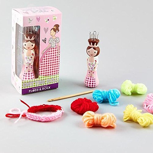 Floss & Rock Knit Doll Loom Beginner Knitting Kit with Yarn - Princess Doll