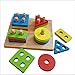 Shape Sorting Cube Block, Adv-one Creative Wooden Colour and Shape Geometric Sorting Board/Educational Toy - Stack & Sort Puzzle Toys for Age 2+ year old Boy and Girl