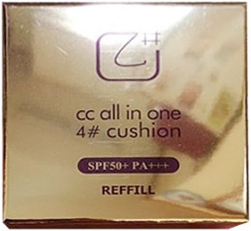 Rejuvera All In One 4# CC Cushion Refill 0.52oz/15g (Korea Cosmetic/KFDA/Flawless/Natural Coverage/Primer/Nourishing/Moisturizing/Whitening/Anti-Wrinkle/UV Protection/SPF50++ PA+++/For All Skin Type)