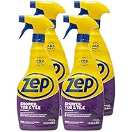 Zep Shower Tub and Tile Cleaner 32 oz ZUSTT32 (Case of 4) - No Scrub Pro Formula Breaks up Tough Buildup on Contact