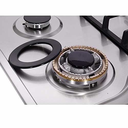 Delikit 34 Inch Gas Cooktops Dual Fuel Sealed 5 Burners Stainless